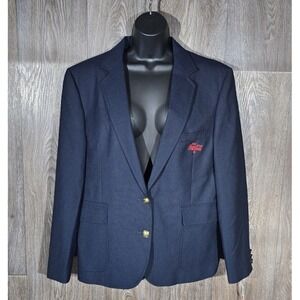 RMC Coca-Cola Blazer Womens 16 Regular Blue Gold‎ Button New with Tags